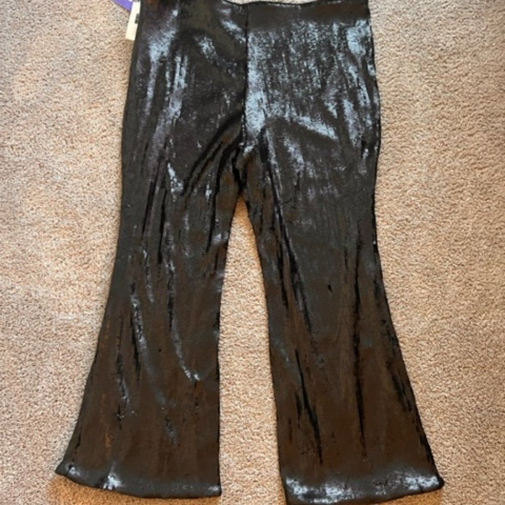 Future Collective Sequin stretch flare pants - size 20W - Picture 3 of 6